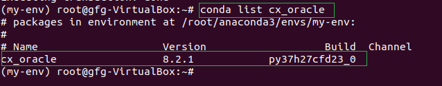 Verifying cx_oracle Package Installation on Linux using Conda