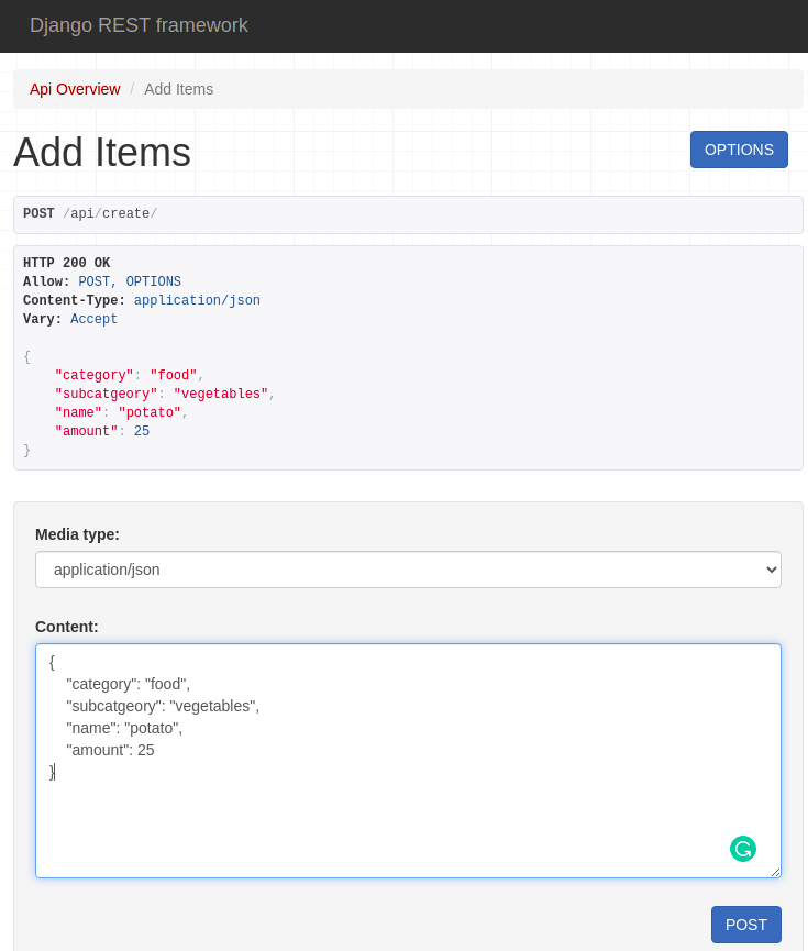 Django Rest Framework - Create View