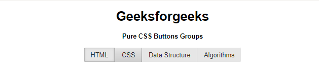 Pure CSS Button Groups