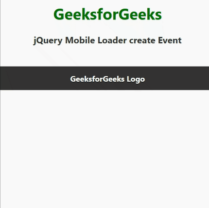jQuery Mobile Loader create Event