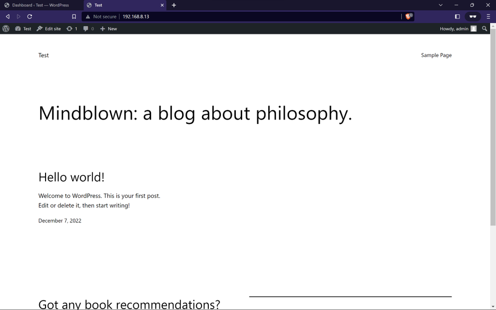 Word Press website