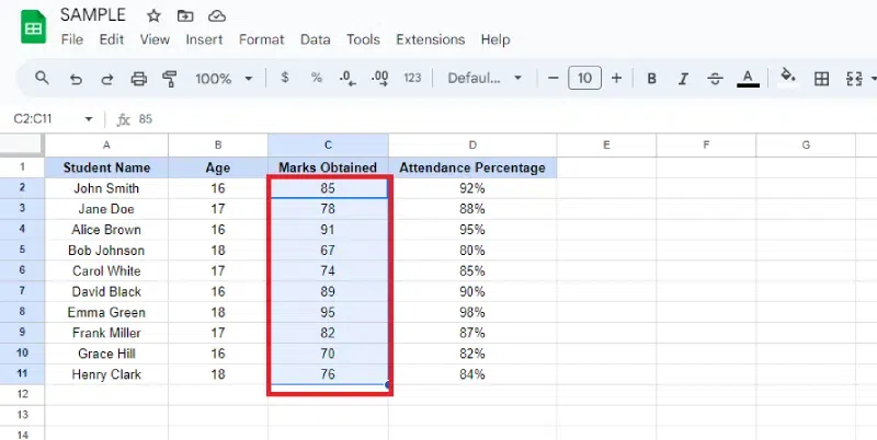 Conditional Formatting in Google Sheets 