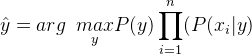 Naive Bayes classifier equation