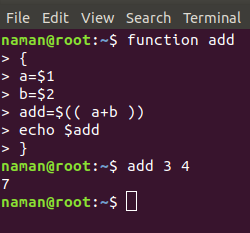 Parameterised function 