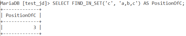 Find In Set Basic Example