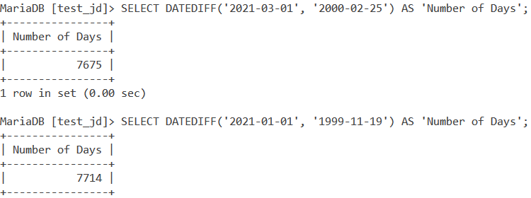 MySQL Datediff Large Values