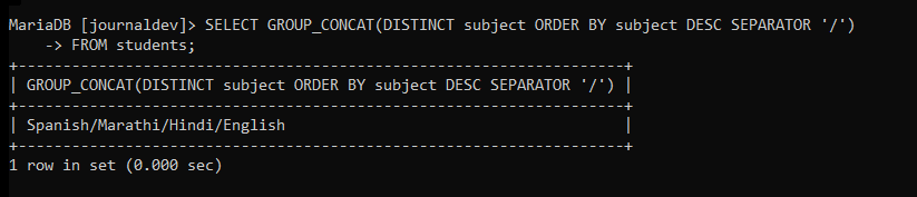Using Custom Separator In GROUP_CONCAT() Function