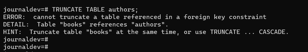 Foreign Key Constraint Error