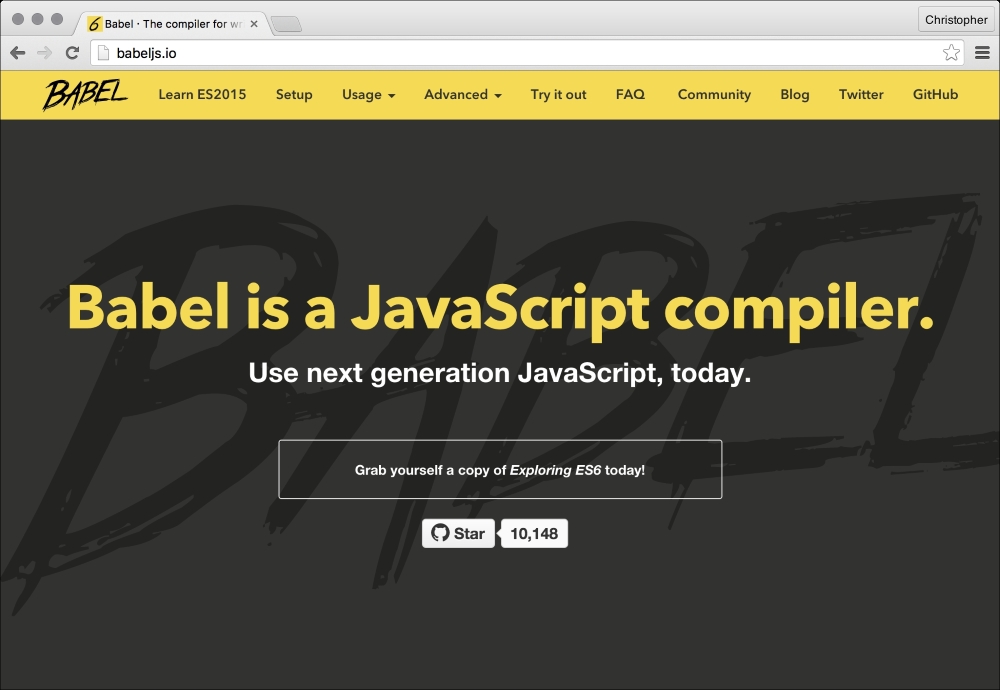 Using modern JavaScript