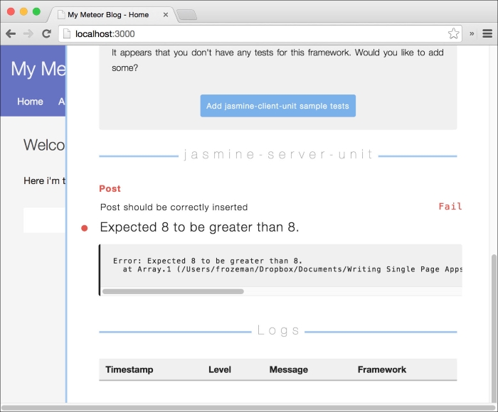 Adding unit tests to the server