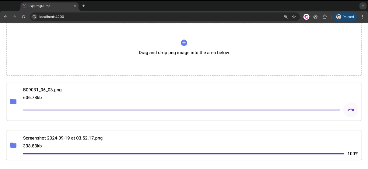 Figure 2.9: Retry on file upload