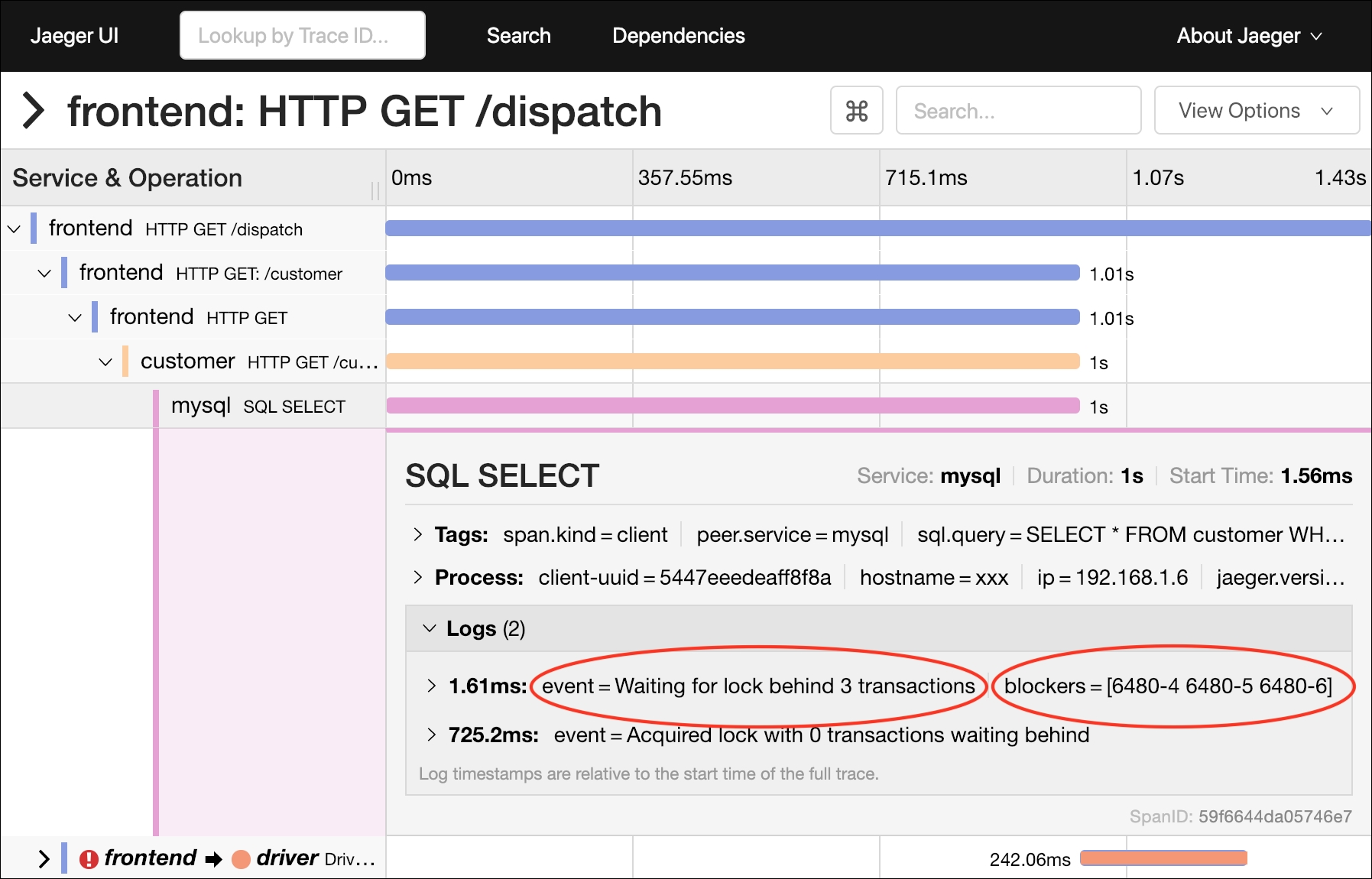 Identifying sources of latency