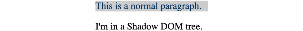 Figure 1.55: Page with the shadow DOM loaded