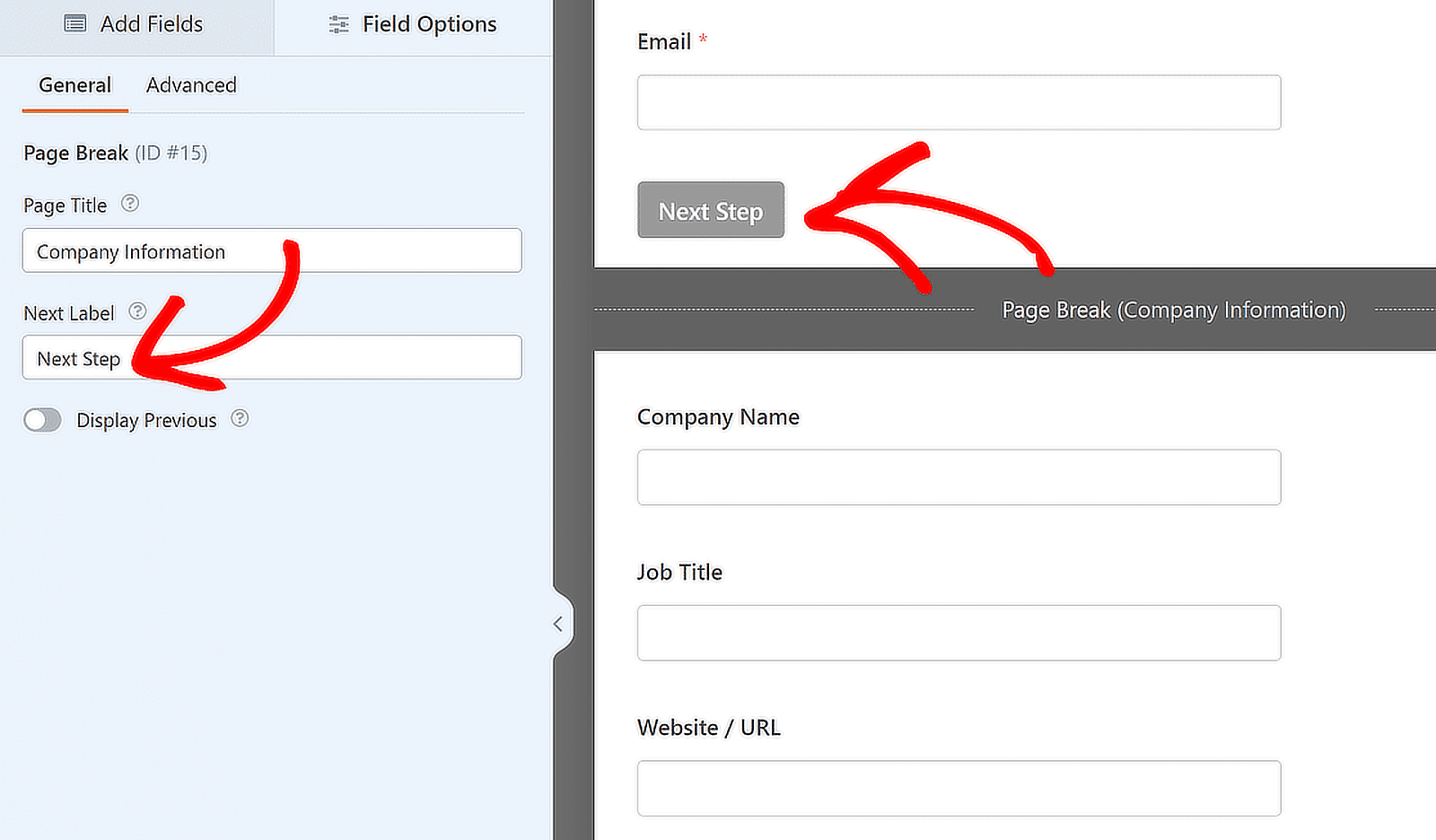 customize next page - WPForms customize next page