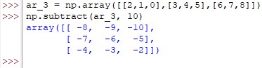 Subtracting A Scalar From A 2D Array