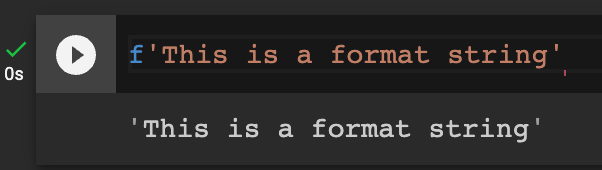 Code And Output For Format String In Python