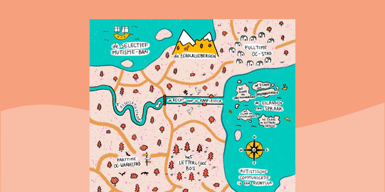 Land van autistische communicatieposter