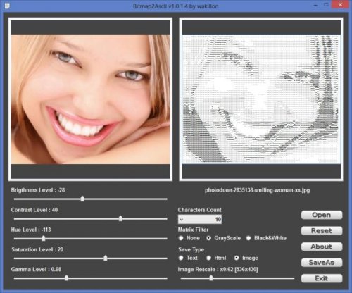 More information about "Bitmap2AscII"