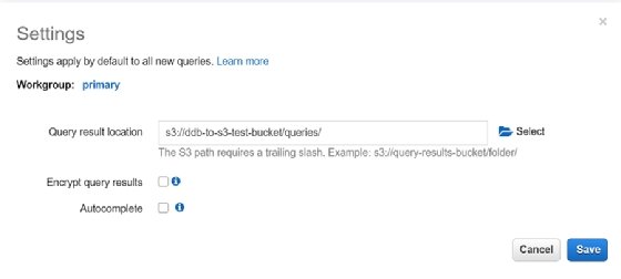 Add S3 query location