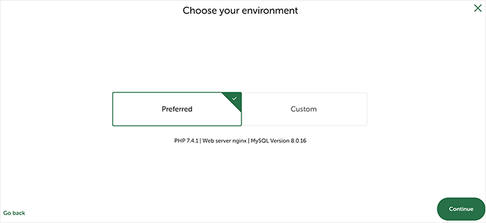 Choose platform Choose platform