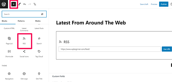 Add RSS block Add RSS block