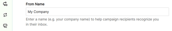 Enter email from name Enter email from name