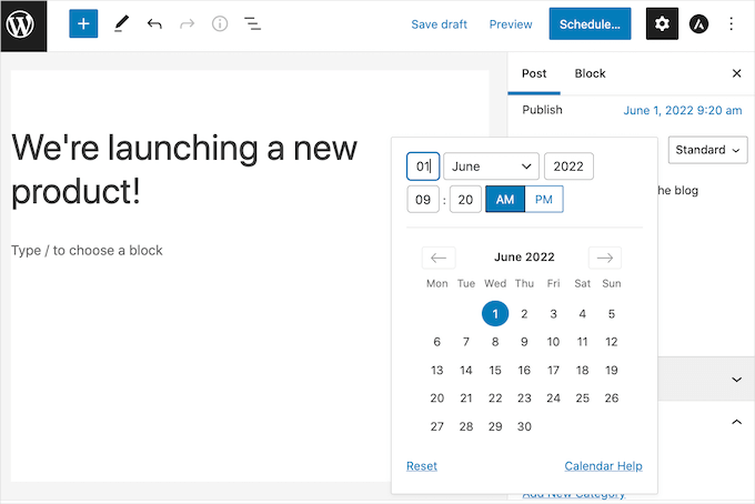 WordPress' built-in scheduling feature WordPress' built-in scheduling feature