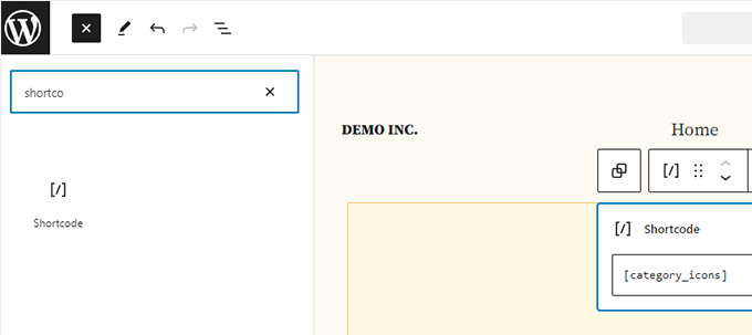 Adding shortcode in site editor Adding shortcode in site editor