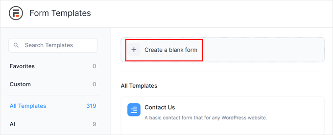 Creating a blank form in Formidable Forms Creating a blank form in Formidable Forms