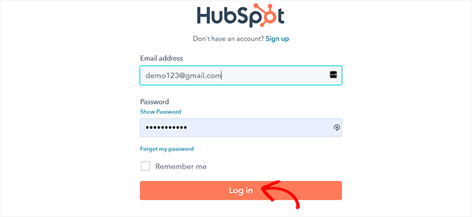 log into your hubspot account log into your hubspot account